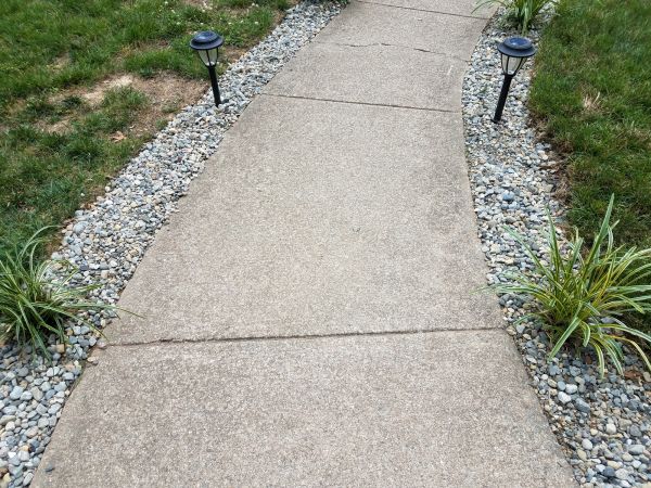 Cement Path Construction in Upland